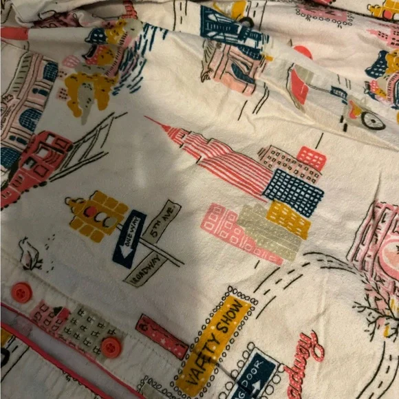 Nick & Nora Multicolor City Print Pajama Set - Picture 3 of 4